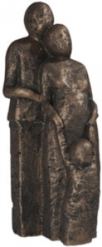 Skulptur "Familie mit Kind" (20 cm)