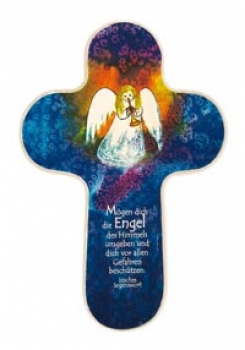 Kreuz - Engel mit Trompete 16 x 10 cm, profiliert