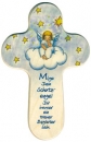 Kreuz 16 x 10 cm, rund - Engel auf Wolke